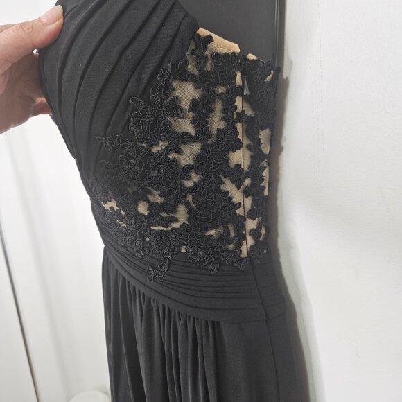 SHERRI HILL  Gown Maxi Dress Sz 2 Black Designer Wedding Guest Prom Black Tie - Picture 6 of 16